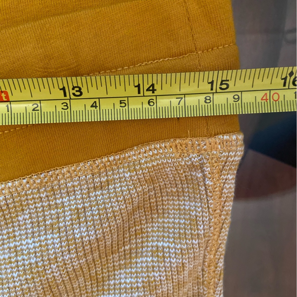 Free People Intimately Mustard Thermal Joggers Sz Medium - Picture 5 of 8